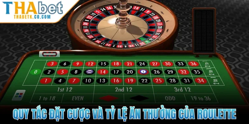 Quy tắc đặt cược và tỷ lệ ăn thưởng của Roulette