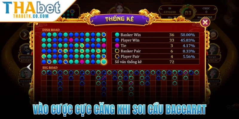 Vào cược cực căng khi soi cầu Baccarat